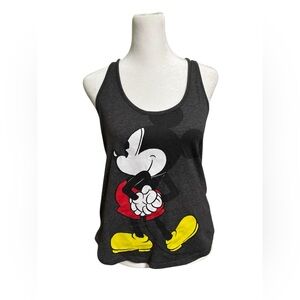 Disney Dark Gray Tank Top with Mickey Mouse Design